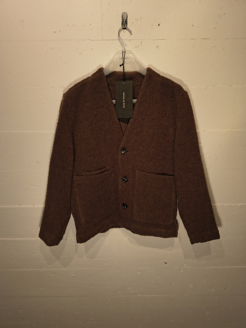 École de Pensé Brown Wool Blend Cardigan
